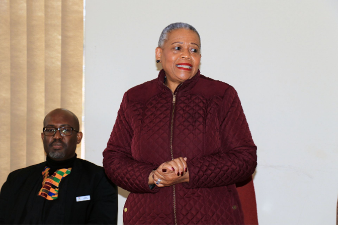 Chairperson Adv Tlakula engaging and encouraging the tribal authority of Nkambeni in Mpumalanga Province to play an active role in sharing information about POPIA and PAIA to the communities. 